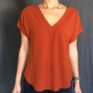 Orange no wrinkle blouse